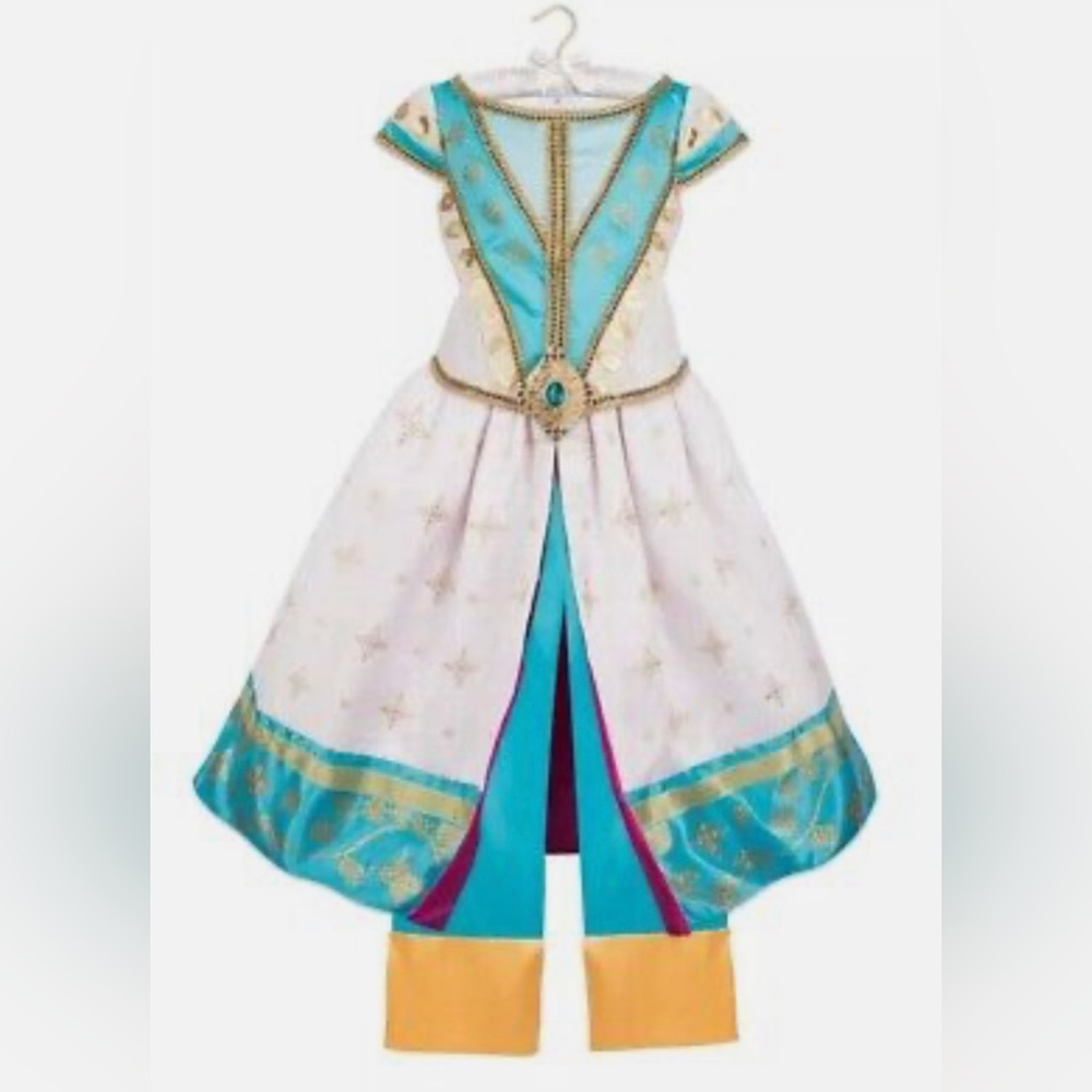 *New Disney Jasmine Deluxe Dreams Come True Dress & Pants Costume, Aladdin, 9/10